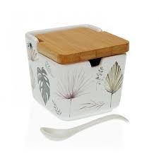 21440173 AÇUCAREIRO CERAMICA TAMPA BAMBU ROXANNE