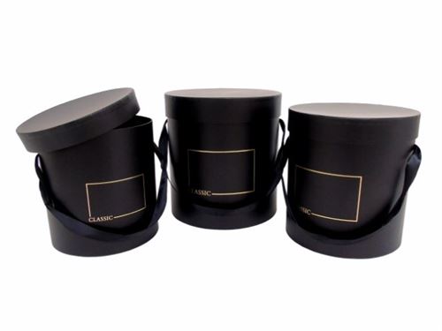 09.W7300B-BK CAIXAS CARTAO RD PRETO CJ.3PÇS