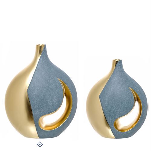 28436 JARRA CERÂMICA GOLDEN GRANIT 30X14X38