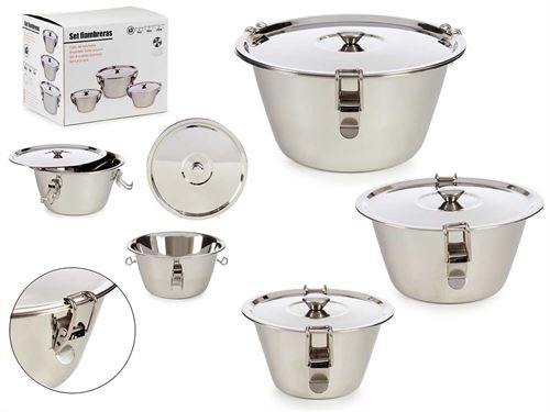 88249 CJ-3 FIAMBREIRAS INOX   23/19/15CM