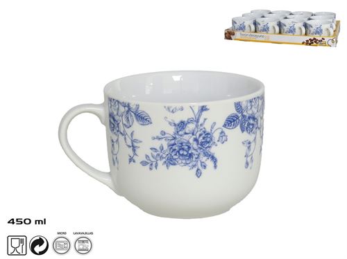 01745 CHAVENA JUMBO 450ML BAROQUE PORCELANA