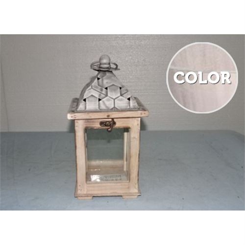 67155 LATERNA MDF NATURAL 12X13X27