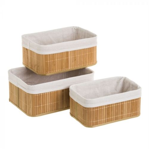 135972 SET 3 CESTO BAMBU NAT 35X25X15CM