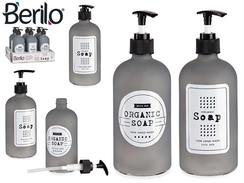 89451 DOSEADOR VIDRO SOAP CINZA