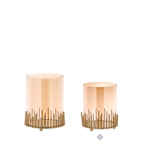 78785 CASTIÇAL METAL VIDRO 14X14X17