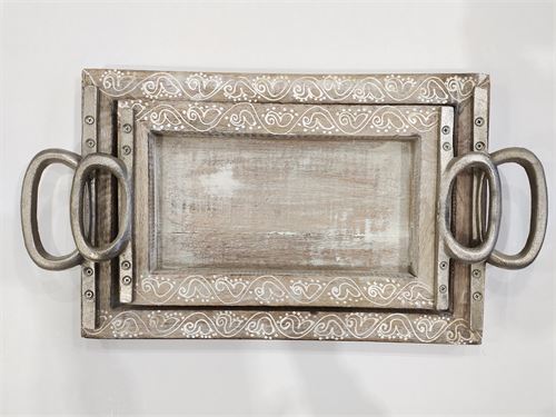 BD-152095 SET 2 TABULEIROS MADEIRA