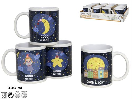 980371 CANECA CERAMICA 330ML BOA NOITE