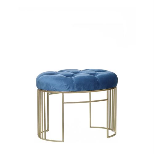 BANQUETA MTL/TCD AZUL C 61,00 L 41,00 A 46,00