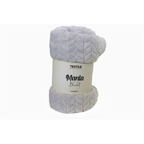 P190686487 MANTA 125X150CM CINZA CLARO