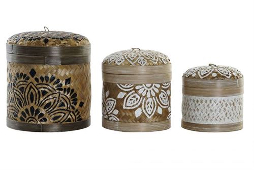 DC-184807 CESTA SET 3 BAMBU 18X18X20 16/13 NATURAL