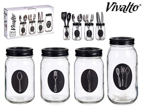 84785 PORTA TALHERES VDR C/TAMPA SET4