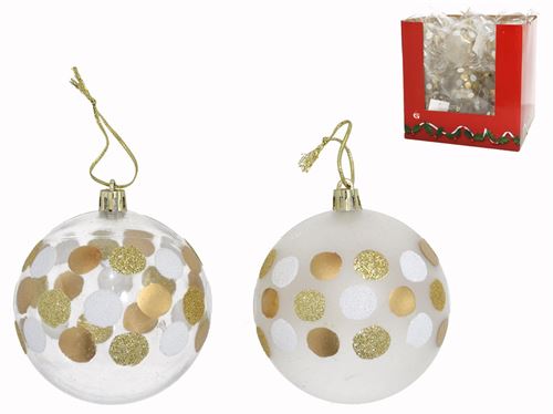 138 BOLA DE NATAL DOURADA 8CM 2SORT