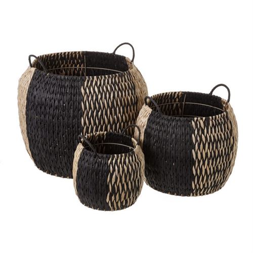 CESTOS FIBRA/PAPEL 46X38 SET 3 