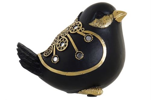 RF-181291 FIGURA RESINA 11X7X9,5 PÁSSARO PRETO