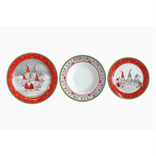 P020286819 SERVIÇO JANTAR NATAL 18PÇS PORCELANA 