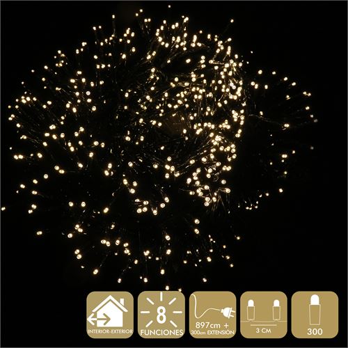 LUZES NATAL 300LED 8F