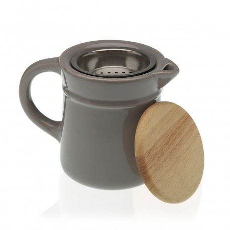 21490087 CHALEIRA CINZA 10X12X16CM