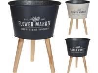 FZ1000320 VASO ZINCO PÉS MDF 2SORT