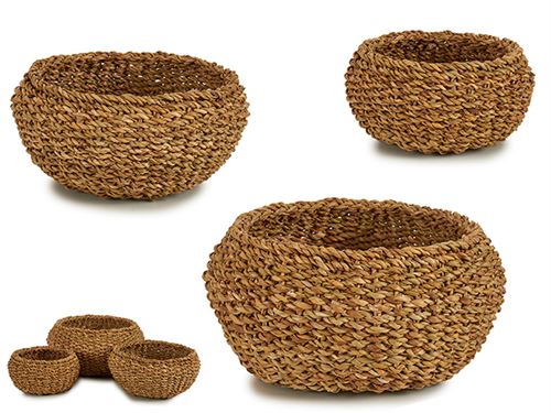 57898 CONJ 3 CESTOS ESPARTO