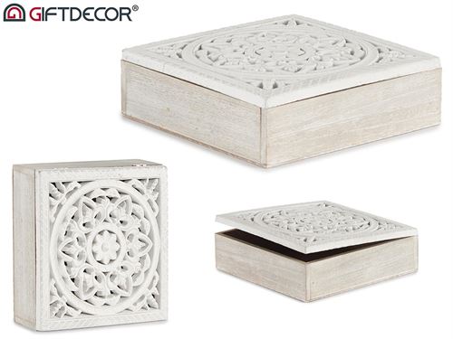 77967 CAIXA MDF QUADRADA BR 23X23X7CM