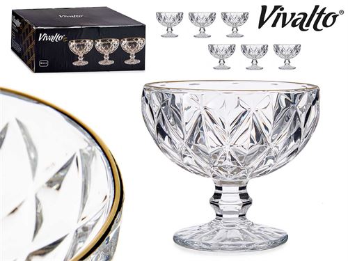 83516 C/6 TAÇA GELADO FIO OURO 300ML