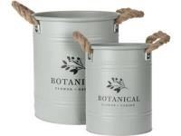 FZ3000600 BALDES C/CORDA ZINCO SET2 22,5X24,5CM