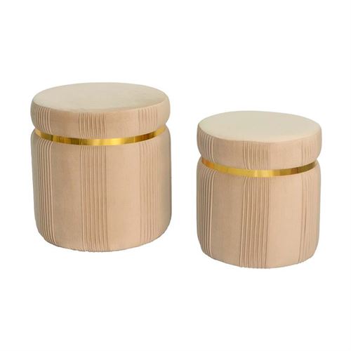 11629353 POUF RED. BEGE CONJ.2 46*46*48/39*39*42CM 21AC021-HLR-5