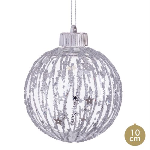 119180 BOLA NATAL 10CM PRATA