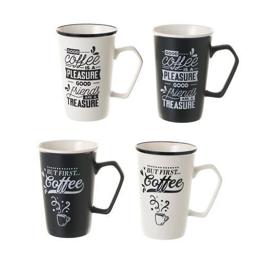 CANECA 4MOD PORCELANA 12X8,7X12,80CM