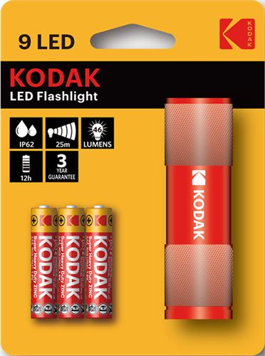 KODAK LANTERNA 9 LED VERMELHA  3 AAA EHD  ECOV