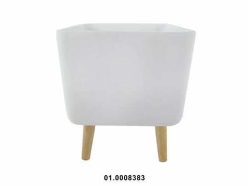 8383 VASO BRANCO CIMENTO 30X30X36CM