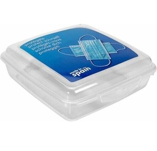 21105 CAIXA PLASTICA QUADRADO P/MASCARAS 14,5CM
