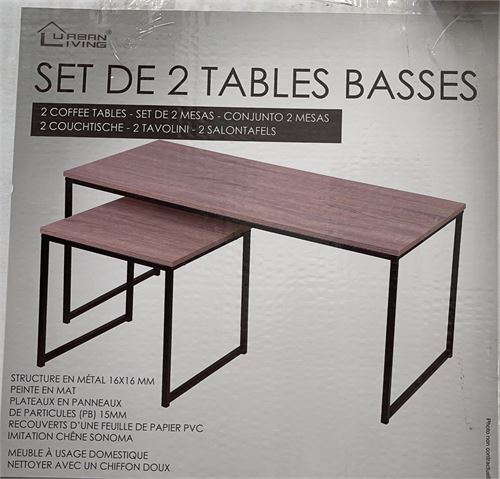 151345 SET 2 MESAS MDF 100X48X48 -40X40X40CM