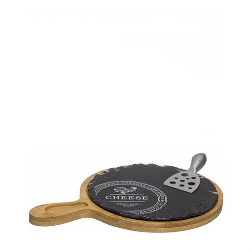 23947 CONJ.P/QUEIJO BAMBU PORCELANA