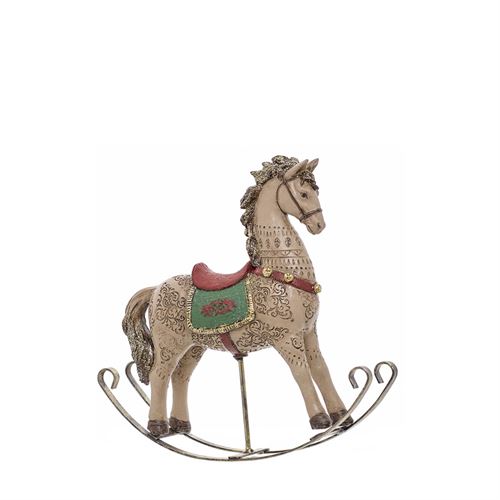 81126 CAVALO BALOIÇO POLIRESINA NATAL 25CM