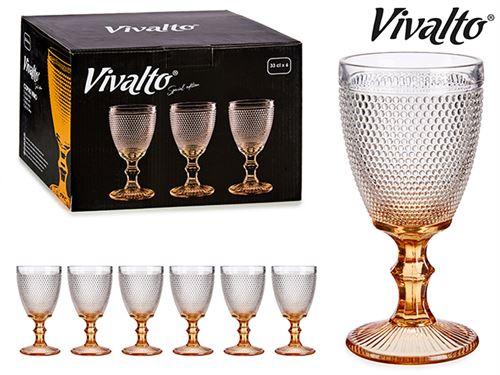 77097 CJ-6 COPOS VIDRO PE AMBAR (33CLX6)