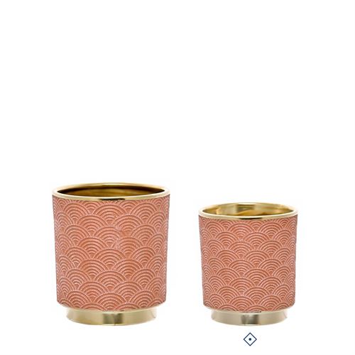 28394 VASO CERAMICA GOLDEN BRICK