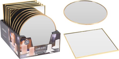 ACC681500 BASE ESPELHO C/ FRISO DOURADO 15CM