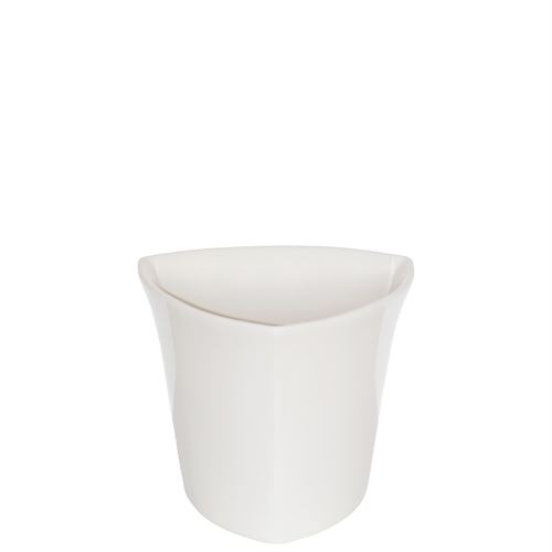 I91 VASO COROA BRANCO 14CM