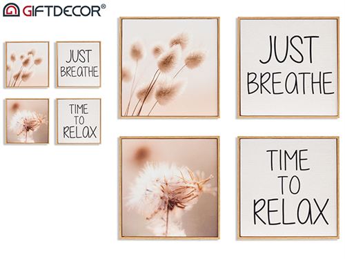 93163 QUADRO NAT RELAX 25X25CM SORT4