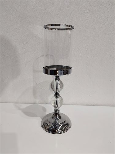 CASTIÇAL METAL VIDRO