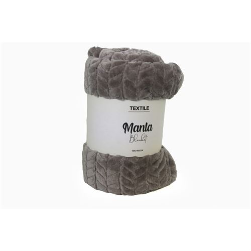 P190686486 MANTA CINZA 125X150CM