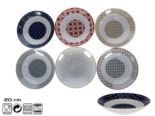 96944 PRATO FUNDO 21CM ROMA 6SORT