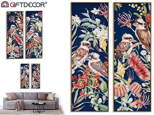 QUADRO PÁSSAROS SORT2 122 x 42 x 4,5 cm.