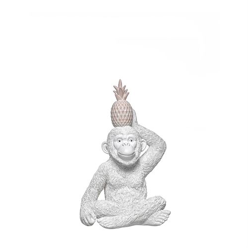 86051 MACACO C/ANANAS RESINA