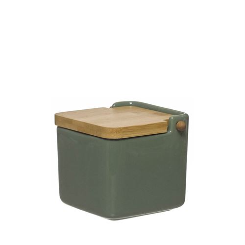 24255-SALEIRO PORCELANA E BAMBU VERDE