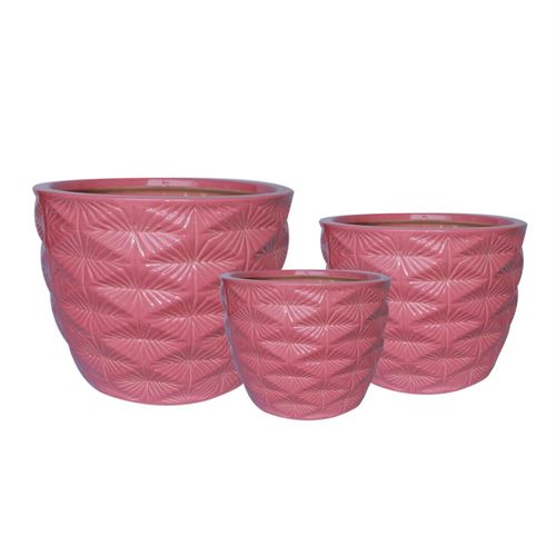 66336 SET 3 VASOS CERAMICA