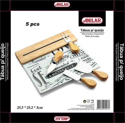 63019 TABUA QUEIJOS CJ.5 PÇS