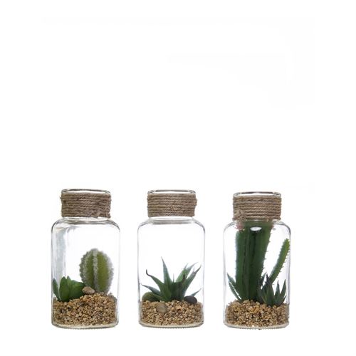 43194 GARRAFA VIDRO PLANTA ARTIFICIAL