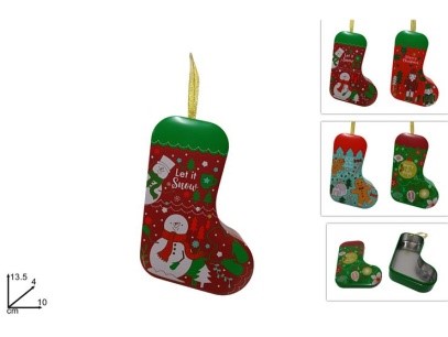 243153 LATA EM FORMA DE BOTA NATAL 4 SORTIDOS